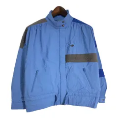 90年代 adidas アディダス ナイロンジャケット スポーツ ライトブルー (レディース M) 中古 古着 T1201