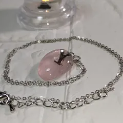 シーグラス風、ガラスネックレス