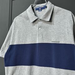90s POLO SPORT センターラインポロシャツ　グレー