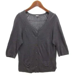 美品✨カーディガン　リネン100％　マーガレットハウエル　グレー　七分袖　M MARGARET HOWELL #snc マーガレットハウエル MargaretHowell