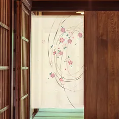 【MINIBOX 暖簾制作工房 正規販売店】【匿名配送ネコポス全国送料無料】のれん「イチョウと矢絣」85X150cm【日本製】特選 暖簾 家紋 和柄 和風 スタジオジブリ 千と千尋の神隠し ディズニー 間仕切り タペストリー 目隠し