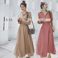 ワンピース レディース 春 秋 夏 ロングワンピース 体型カバー 長袖ワンピース シャツ 着痩せ おしゃれ Aライン キレイめ 春コーデ  vii3v966571