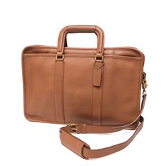 コーチ 05296 2way ビジネスバッグ ブリーフケース アタッシュケース 書類かばん レザー 本革 茶 ブラウン brown COACH