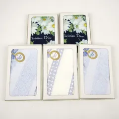 クリスチャンディオール ハンドタオル 5点セット 花柄等 ブランド まとめて 大量 レディース Christian Dior 【中古】