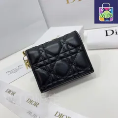 【今日特価】Dior ディオール ミニレディーディオールウォレット 羊皮革にトグルステッチクラシックデザイン