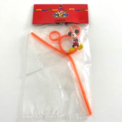M0928C レア 希少 新品 未開封 ミッキー ストロー フィギュア 当時物 デッドストック ディズニー 古い レトロ MICKEY KIDS