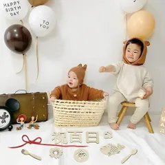 百日祝 レターバナー 木製 10種 飾り 誕生日 お食い初め 100日祝い 赤ちゃん 飾り ウッドレター ナチュラル お祝い 月齢フォト 写真 アート ベビー 撮影