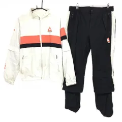 ★特価★ルコック レインウェア 上下セット(2WAYジャケット×パンツ) アイボリー×黒 袖着脱可 収納袋付 メンズ LL ゴルフウェア le coq sportif