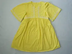 タルティーヌ エ ショコラ タルティーヌエショコラ tartine et chocolat アウトレット 子供服 女の子 130cm 半袖 ワンピース 黄色 春 夏 ★3 ガールズ 女児 キッズ 【中古】 ユーズド リサイクル こども