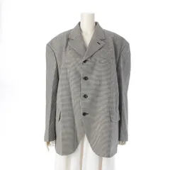 コムデギャルソン AD2023 23AW ウール 千鳥格子 ハウンドトゥース 4B シングルブレスト テーラードジャケット アウター GL-J105 ホワイト ブラック S【中古】