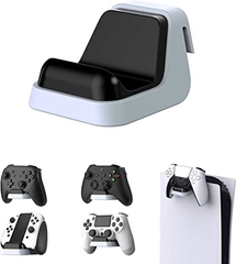 ブラック＆ホワイト PlayVital ps5に対応用＆ヘッドセットに対応用ユニバーサルゲームコントローラーウォールマウント、Xboxシリーズコントローラーに対応用ウォール壁掛けスタンド、Nintendo Switch Proコントローラーに対 ::73220
