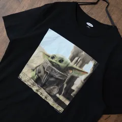 人気アイテム US古着☆STAR WARS スターウォーズ OLD NAVY オールドネイビー ベビーヨーダ 半袖 プリント Tシャツ ロゴ ビッグサイズ SIZE XL ブラック ムービー