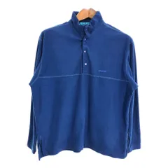 90年代 patagonia パタゴニア ハーフスナップ フリースジャケット アウトドア ブルー (メンズ S相当) 中古 古着 T0557