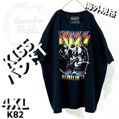 キッスTシャツKISSバンドTシャツ大ハードロック音楽メタルK82△黒バンTブラックアメリカ古着