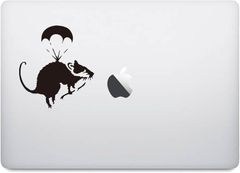 【全機種対応】MacBook ステッカー スキンシール デカール バンクシー パラシュート ラット3 Banksy "paparazzi rat3" Air Pro 11 12 13 14 15 16 M1 M2