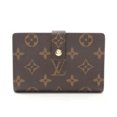 ルイ・ヴィトン LOUIS VUITTON 二つ折り財布 ポルトフォイユ ヴィエノワ モノグラム M61674 ダークブラウン PVCコーティングキャンバス レザー ポルトフォイユ・ヴィエノワ レディース Used B