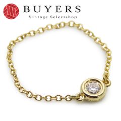 【中古】 ティファニー リング・指輪 バイザヤード K18YG ダイヤモンド 約0.5g イエローゴールド エルサペレッティ 1PD ジュエリー レディース 女性 TIFFANY&Co.