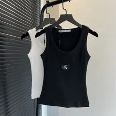 新品、未使用 カルバンクライン Calvin Klein    ウーブンラベルリブタンクトップ