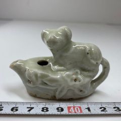 鳥型陶器 小型 淡いグレー かわいい鳥の香合 すずめ - メルカリ