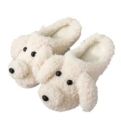 One Drop ルームシューズ 犬 室内履き ぬいぐるみ スリッパ レディース かわいい プードル ふわふわ