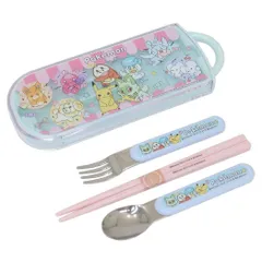 【メール便】ポケットモンスター カトラリーセット 抗菌食洗対応スライドトリオセット Popping Up ポケモン スケーター お箸＆スプーン＆フォーク キャラクター グッズ 