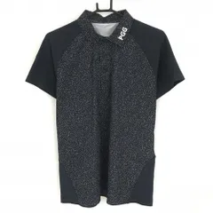 ★値下げ★【超美品】PGG パーリーゲイツ 半袖ポロシャツ ダークネイビー×白 身頃総柄 一部パンチング メンズ 4(M) ゴルフウェア PEARLY GATES