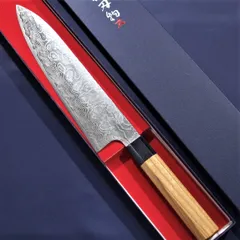佐治武士 V金10号 牛刀 180mm 赤黒 マイカルタ ダマスカス 33層
