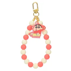 【メール便】クレヨンしんちゃん スマホアクセ ラバービーズストラップ しんちゃん ティーズファクトリー 携帯ストラップ アニメキャラクター グッズ 