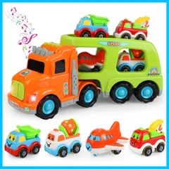 【早発送】 車 おもちゃ 建設車両セット トラック ミニカー 1 2 3 4 5 6 歳 男の子 女の子 キャリカー トレーナー 光と音 室内遊び 誕生日 プレゼント 贈り物 クリスマス