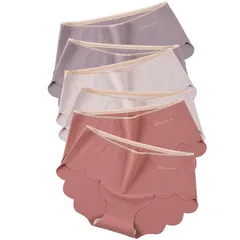 [Sleepeach] ショーツ レディース シームレス 6枚セット 無縫製肌に優しいパンティ通気性 伸縮性 無縫製 パンツ 女性 下着 スカラップカットラインが出ない オールシーズン ノーライン 無地 響かない ストレスゼロ