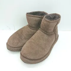 ■ UGG アグ シンプル カジュアル ブランドロゴ ショート丈 ブーツ サイズ23.0 ブラウン レディース E  【1405140033755】