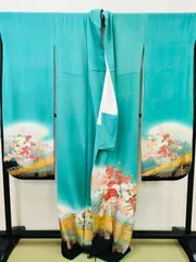 ◇KWF011 振袖 正絹 古着 結婚式 卒業式 成人式 初詣