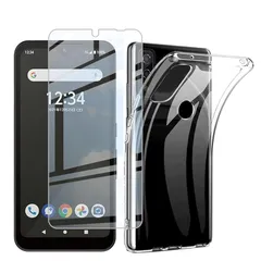 【1枚セットガラスフィルム+1個ケース TPU】対応 Arrows We F-51B / FCG01 / A101FC 用の 強化ガラスフィルム F-51B / FCG01 / A101FC 液晶保護フィルム 採用 高透過率 薄型 硬度9H 飛散防止処理  0
