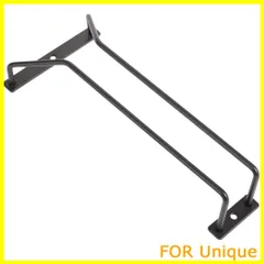 【特価商品】Dianoo ワイングラスラック 24.5cm ブラック キャビネット下 ワイングラスホルダー 棚下用脚付きグラス収納ハンガー バー 自宅用