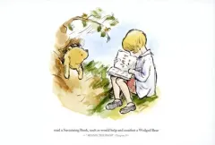 【中古】ポストカード(キャラクター) 穴に詰まったプー ポストカード 「クマのプーさん展」