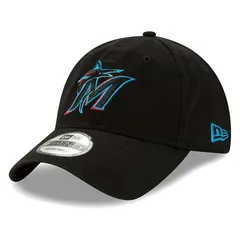 9Twenty ニューエラ NEWERA マイアミ マーリンズ MLB ストラップバックキャップ 黒