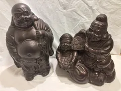 備前焼　大黒さまと布袋さま 備前焼 大黒さまと布袋さま
