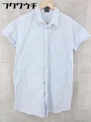 ◇ X-girl エックスガール ボタンダウン 半袖 膝丈 シャツ ワンピース サイズ2 ブルー系 レディース 【中古】 【1002802366215】