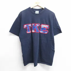 XL/古着 リー Lee 半袖 ビンテージ Tシャツ メンズ 90s TKE 大きいサイズ クルーネック 紺 ネイビー 25may07 中古