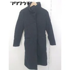 ■ ◎ ADAM ET ROPE アダムエロペ ベルト付 長袖 コート サイズ36 ブラック レディース  【中古】 【1112040001363】