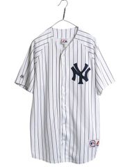 90s クーパーズタウン MLBヤンキース ベースボールシャツ 生成り S