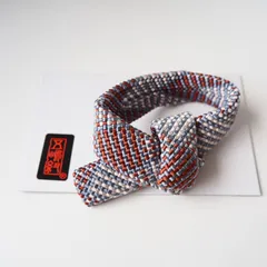 五嶋紐 組紐 鼻緒留め 草履 の 目印 チャーム 茶色 ブルー 白