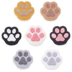 【迅速発送】MAEXUS ワッペン アイロン アイロンワッペン 【 7枚セット】物 カートゥーン 猫のつめ 刺繍 刺しゅう タッグ パッチ 補修 DIY 装飾 女の子 子供 小さい 手作り かわいい