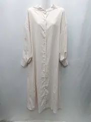 ◇ ⊇ MAISON BREEZE ハイネック 長袖 ロング丈 ワンピース サイズ表記なし ベージュ系 レディース E  【1501230031738】