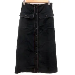 レトロガール RETRO GIRL スカート フレア ロング F 黒 ブラック /RT