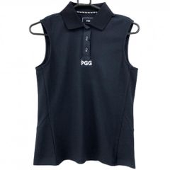 パーリーゲイツ　PGG ポリエステルメッシュポロシャツブラックサイズ1 パーリーゲイツ PGG ポリエステルメッシュポロシャツブラックサイズ1