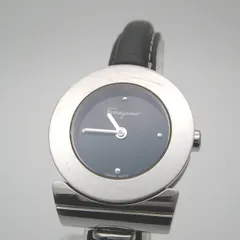 Salvatore Ferragamo　サルバトーレ フェラガモ　ガンチーニ　クオーツ　レディース　 ブラック文字盤　管理12946のサムネイル