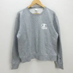 H■チャンピオン/CHAMPION 胸ロゴプリント スウェットシャツ トレーナー【L】灰色/MENS■37【中古】