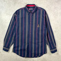 90年代 CHAPS Ralph Lauren チャップス ラルフローレン ストライプシャツ メンズL相当 
