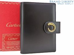 【未使用】カルティエ　Cartier　パンテール ドゥ カルティエ　ミニ アジェンダ　手帳カバー　システム手帳　ブラック ゴールド金具　カーフレザー　L3000245